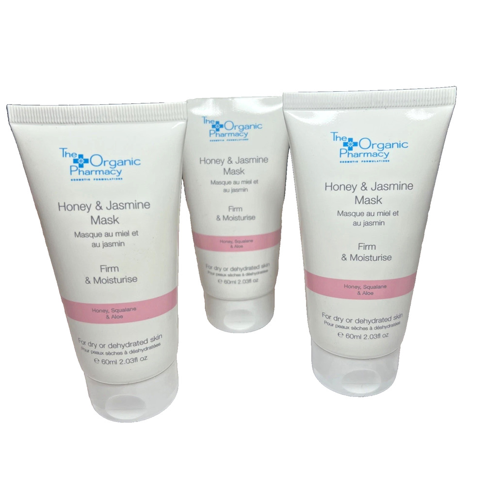 3pk The Organic Pharmacy Honey & Jasmine Mask Firm Moisturise 2.03oz Each Sealed